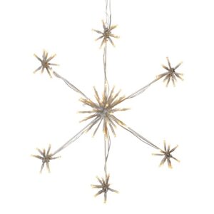 LED āra dekorācija Sniegpārsla Star Trading Flower Snowflake, 50cm, WW, 90LED, 165lm, IP44