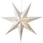 Papīra zvaigzne piekarama Star Trading Care, 60cm, Balta