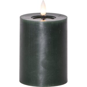 LED vaska svece Star Trading Pillar Candle Flow, 12.5cm, ar liesmas efektu, 2xAA, ar taimeri