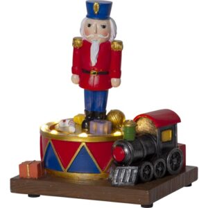 LED gaismas dekorācija Riekstkodis Star Trading Nutcracker, 16x13cm, 8LED, rotējošs, 3xAA, ar taimeri