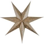 Papīra zvaigzne piekarama Star Trading Decorus, 63cm, Zelta