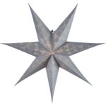 Papīra zvaigzne piekarama Star Trading Decorus, 63cm, Sudraba