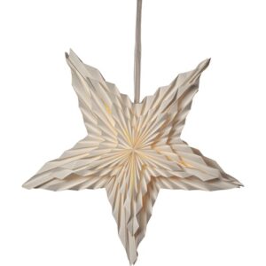 Papīra zvaigzne piekarama Star Trading White, 50cm, Balta