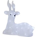 LED Ziemassvētku dekorācija briedis Star Trading Figurine Crystalo, 45cm, CW, 60LED, IP44