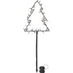 LED āra dekorācija eglīte Star Trading Silhouette Spiky, 90cm, 60LED, WW, 3xAA, ar taimeri