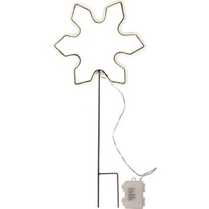 LED āra dekorācija Neona Star Trading NeonSnowflake, 60cm, 117LED, IP44, 3xAA, ar taimeri