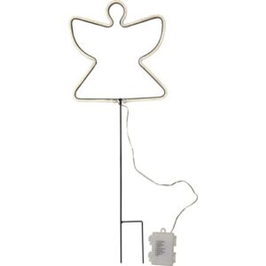 LED āra dekorācija Neona Star Trading NeonAngel, 65cm, 102LED, IP44, 3xAA, ar taimeri