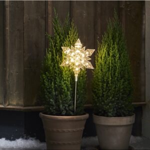 LED āra dekorācija sniegpārsla Star Trading Flocke, 48x20cm, 13LED, 3xAA, ar taimeri LED āra dekorācija sniegpārsla Star Trading Flocke, 48x20cm, 13LED, 3xAA, ar taimeri