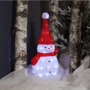 LED āra dekorācija Sniegavīrs Star Trading Crystalo, 59cm, 40LED, IP44 LED āra dekorācija Sniegavīrs Star Trading Crystalo, 59cm, 40LED, IP44