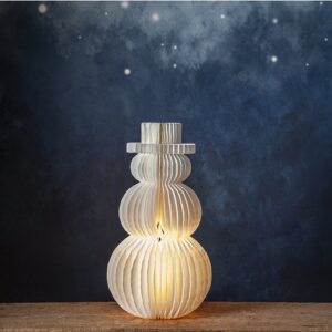 Papīra dekorācija sniegavīrs Star Trading Decoration Snowman, 50x25cm, balts