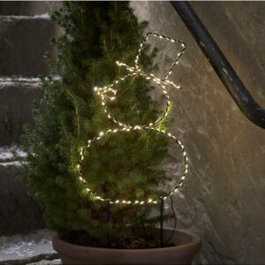 LED āra dekorācija Sniegavīrs Star Trading Silhouette Iceman, 37cm, 120LED, WW, 3xAA, ar taimeri