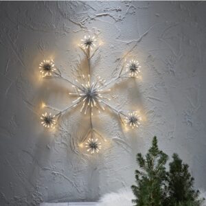 LED āra dekorācija Sniegpārsla Star Trading Flower Snowflake, 60cm, WW, 144LED, 175lm, IP44