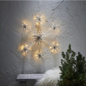 LED āra dekorācija Sniegpārsla Star Trading Flower Snowflake, 50cm, WW, 90LED, 165lm, IP44
