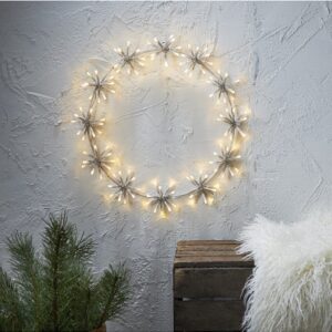 LED āra dekorācija Vainags Star Trading Flower Ring, 50cm, WW, 120LED, 170lm, IP44
