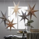 Papīra zvaigzne piekarama Star Trading Decorus, 63cm, Sudraba