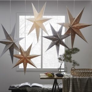 Papīra zvaigzne piekarama Star Trading Decorus, 63cm, Sudraba Papīra zvaigzne piekarama Star Trading Decorus, 63cm, Sudraba