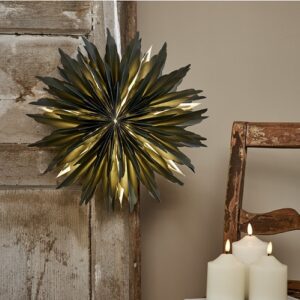 Papīra zvaigzne piekarama Star Trading Dis, 40cm, Zaļa Papīra zvaigzne piekarama Star Trading Dis, 40cm, Zaļa