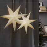 Papīra zvaigzne piekarama Star Trading Plain, 75cm, Balta