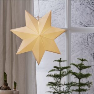 Papīra zvaigzne piekarama Star Trading Polar 55x55cm, Balta