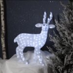 LED Ziemassvētku dekorācija briedis Star Trading Figurine Crystalo, 97cm, CW, 200LED, IP44