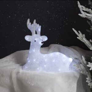 LED Ziemassvētku dekorācija briedis Star Trading Figurine Crystalo, 45cm, CW, 60LED, IP44 LED Ziemassvētku dekorācija briedis Star Trading Figurine Crystalo, 45cm, CW, 60LED, IP44