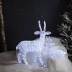 LED Ziemassvētku dekorācija briedis Star Trading Figurine Crystalo, 97cm, CW, 200LED, IP44