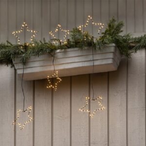LED Ziemassvētku dekorācija Zvaigznes Star Trading Stellas, 6gb., 80x85cm, 200LED, WW, IP44