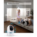 Viedā novērošanas kamera Eufy Indoor Cam E220 T8410322, 2K, AI Detect, 360°, microSD, IP20