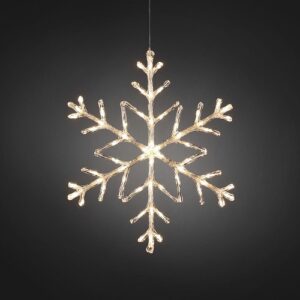 LED āra dekors Sniegpārsla Konstsmide Acrylic Snowflake, WW, 60cm, 60LED, IP44