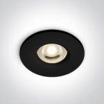LED gaismeklis iebūvējams OneLight The IP65 Bathroom Range 10105R1/B, GU10, 84mm, IP65, Alu