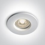 LED gaismeklis iebūvējams OneLight The IP65 Bathroom Range 10105R1/W, GU10, 84mm, IP65, Alu