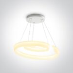 LED gaismeklis OneLight The Cloud Pendant 63112/W, 60W, 92x200cm, 4800lm, 3000K, IP20