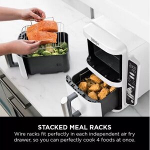 Karstā gaisa friteris Ninja Double Stack XL SL400EUWH, 2470W, 2×4.75l, 6prog.