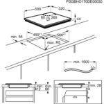 Iebūvējama indukcijas plīts virsma Electrolux 500 Series LIR60430, 60cm, Hob2Hood, Slim Fit