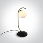 Galda lampa OneLight The Nordic Decorative 61116/BBS, 45cm, 1xG9, IP20, Matēta misiņa