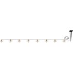 LED gaismas virtene ar saules baterijām Star Trading Wings, 2.1m, 8LED, WW, IP44