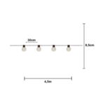 LED dārza virtene Star Trading Partaj 4.5M, 2600K, 28lm, 32LED, IP44