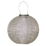 LED gaismeklis ar saules bateriju Star Trading Festa, 25cm, WW, IP44, Bēšs