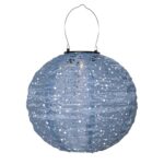 LED gaismeklis ar saules bateriju Star Trading Festa, 25cm, WW, IP44, Zils