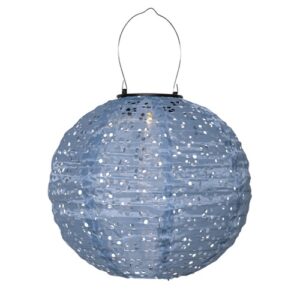 LED gaismeklis ar saules bateriju Star Trading Festa, 25cm, WW, IP44, Zils