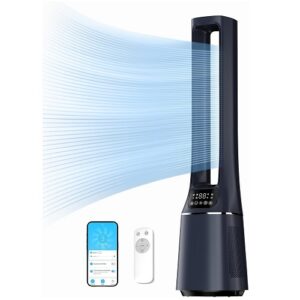 Viedais ventilators ar gaisa attīrīšanu Midea Bladeless Tower Fan MFP-120i (BL), 33W, H13 HEPA, 38dB