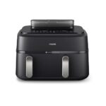 Karstā gaisa friteris ar tvaiku Philips 5000 Series NA551/00, 2300W, 9l, Dual Basket, 12prog.