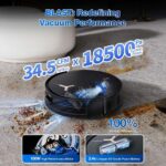 Putekļu sūcējs Robots Ecovacs DEEBOT T50 MAX PRO OMNI BLACK, 100W, 18500Pa, BLAST, AI Pro, 6400mAh