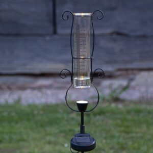LED dārza gaismeklis ar saules bateriju Star Trading Pluvio Rain Gauge, 65cm, 5lm, WW, IP44