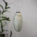 LED gaismeklis ar saules bateriju Star Trading Festa, 40cm, WW, IP44, Zaļš