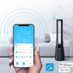 Viedais ventilators ar gaisa attīrīšanu Midea Bladeless Tower Fan MFP-120i (BL), 33W, H13 HEPA, 38dB
