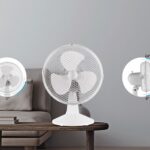 Galda ventilators Midea Table Fan FT23-21M, 25W, 38x28cm, Oscilējošs, 2 ātrumi, balts