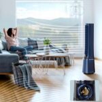 Viedais ventilators ar gaisa attīrīšanu Midea Bladeless Tower Fan MFP-120i (BL), 33W, H13 HEPA, 38dB