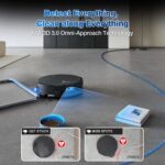 Putekļu sūcējs Robots Ecovacs DEEBOT T50 MAX PRO OMNI BLACK, 100W, 18500Pa, BLAST, AI Pro, 6400mAh