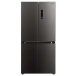 Ledusskapis ar saldētavu Midea Side by Side 4-door MDRF632FIE28, 177.5x83.3cm, NoFrost, Platinum Fresh, Black Inox